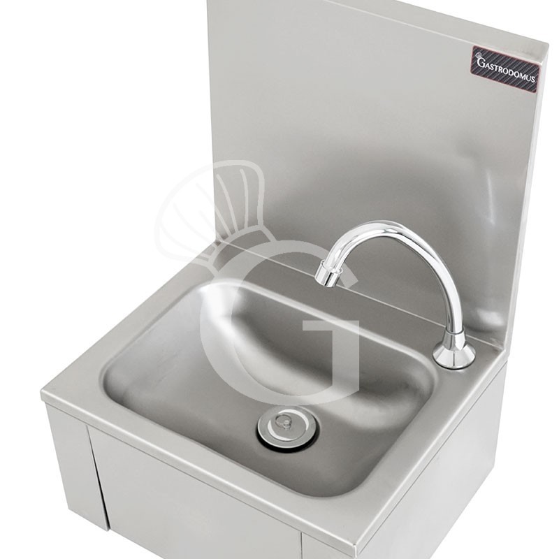 Handwaschbecken, Kniebedienung, Wandmontage, mit Wasserhahn