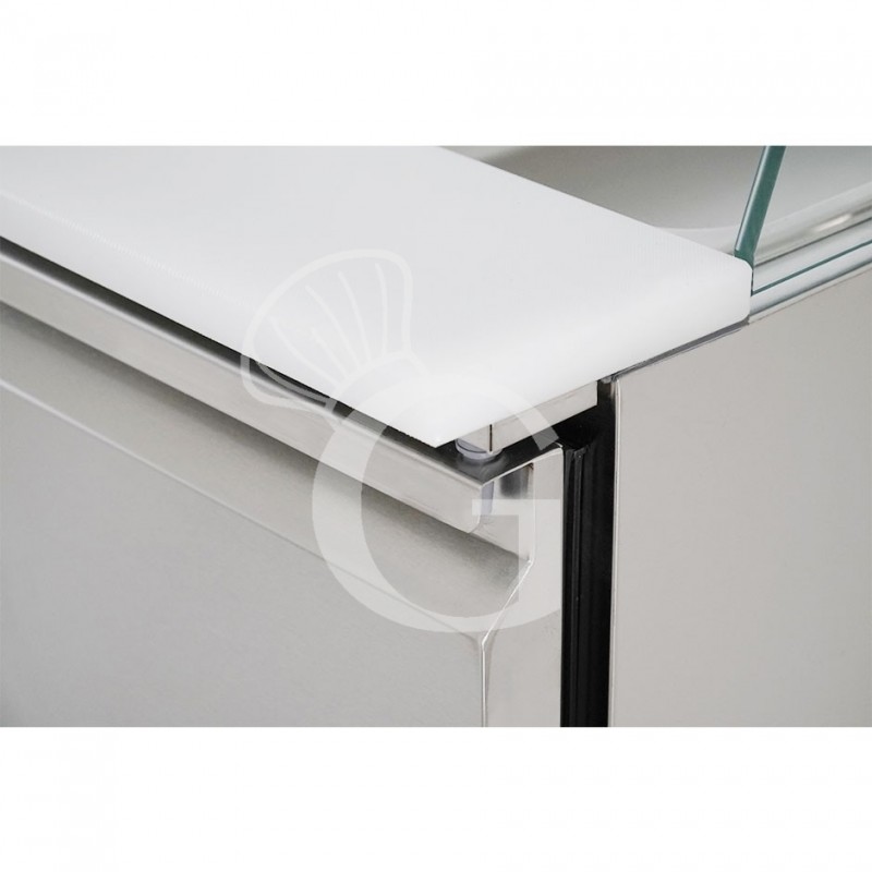 Saladette für GN 1/1 Behälter, 2-türig, Kühlaufsatzvitrine