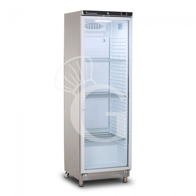 Kühlschrank (260 L), statisch, Edelstahl, Glastür, Temperatur -2°C/+8°C