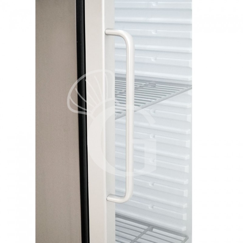 Kühlschrank (260 L), statisch, Edelstahl, Glastür, Temperatur -2°C/+8°C