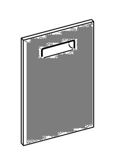 Schranktür, links, für Kaffee Unterschrank, B 250 mm x H 705 mm