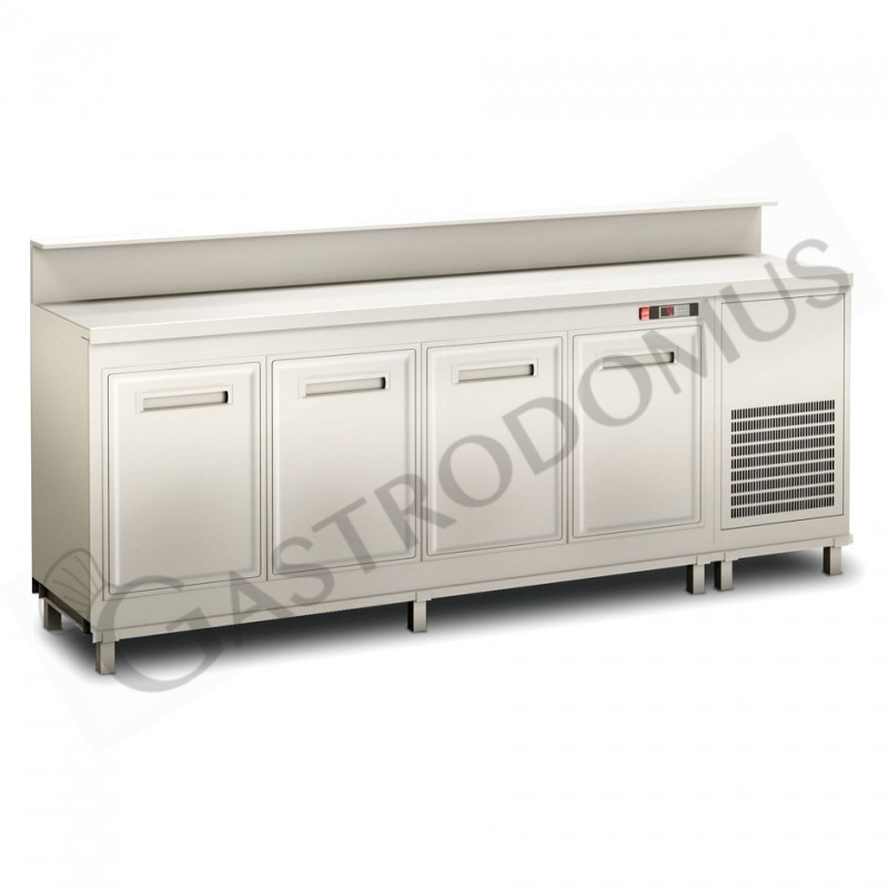 Barkühltisch, eingebauter Motor, Temperatur +4°C/+8°C, B 2500 mm x T 550 mm x H 920 mm