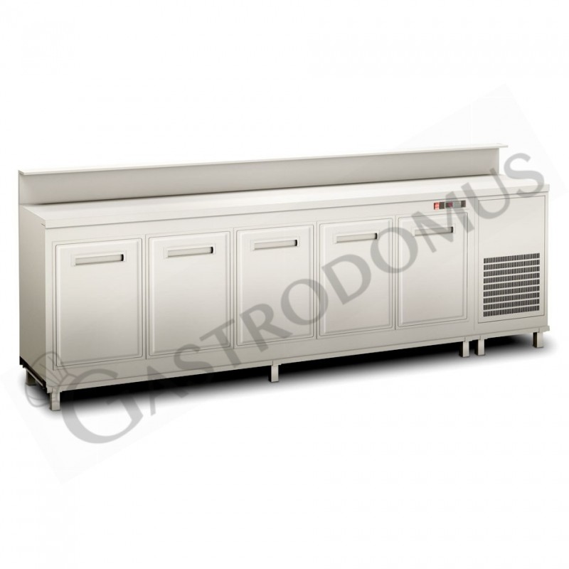 Barkühltisch, eingebauter Motor, Temperatur +4°C/+8°C, B 3000 mm x T 550 mm x H 920 mm