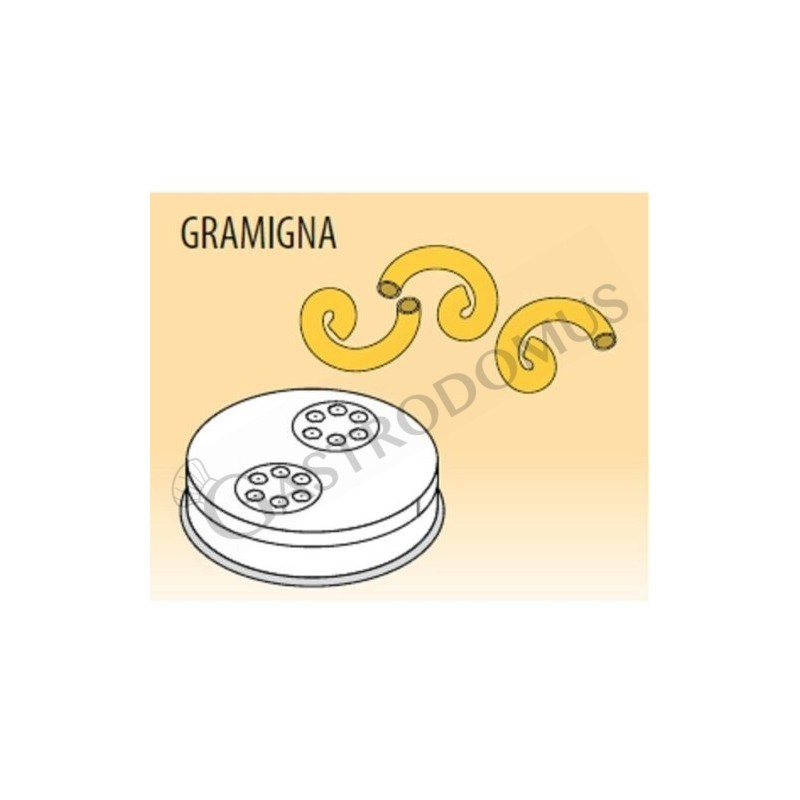 Nudelformscheibe, 2,5-4N, Nudelsorte "Gramigna" Nudelformscheibe, 2,5-4N, Nudelsorte "Gramigna"