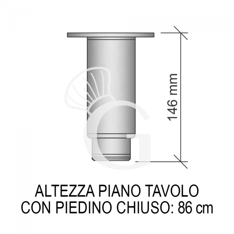 Kühltisch, 1 Tür, 8 Schubladen, Tiefe 700 mm, -2°C/+8°C - min. Fußhöhe
