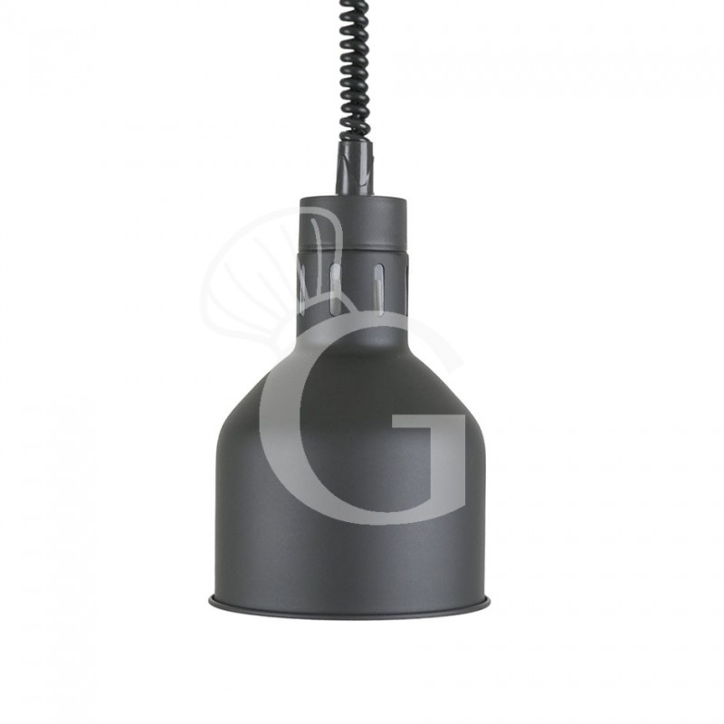Schwarze Heizlampe - Durchmesser 175 mm - weißes Licht Schwarze Heizlampe - Durchmesser 175 mm - weißes Licht
