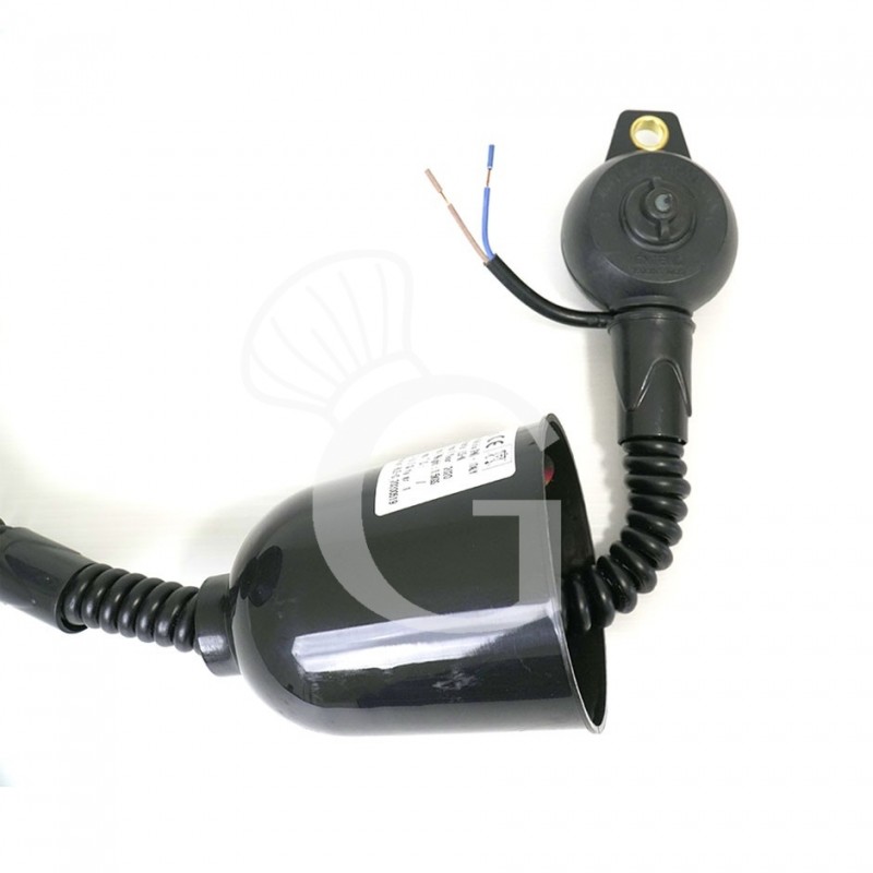 Schwarze Heizlampe - Durchmesser 175 mm - weißes Licht