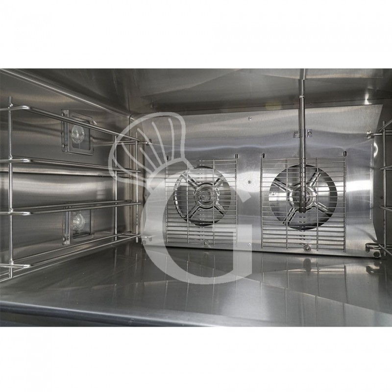 ELEKTRISCHER UMLUFT- UND DAMPFBACKOFEN, KLAPPTÜR, MECHANISCHE STEUERUNG, 4 BACKBLECHE 600X400 MM, LEISTUNG 6,4 KW