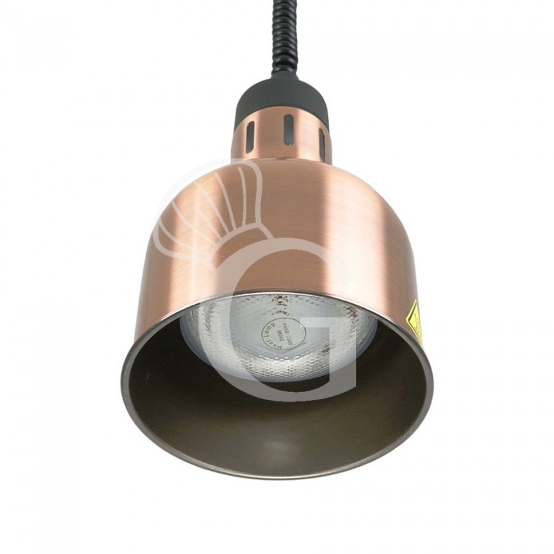 Wärmelampe/Buffetlampe, kupferfarbig, Ø 175 mm, weißes Licht