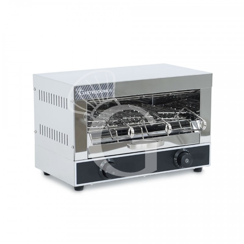 Professioneller Einphasen-Toaster, L 400 mm x P 300 mm x H 290 mm, 1700 W Leistung mit 3 Zangen und Zeitschaltuhr