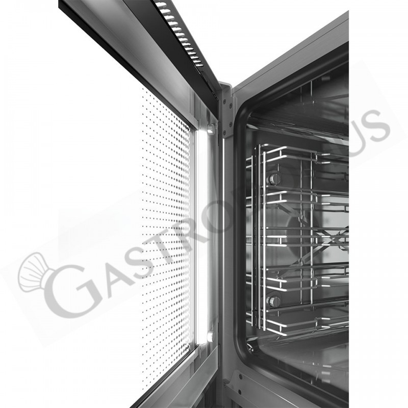 Kombidämpfer, elektrisch, Touchscreen, Luftbefeuchter, für 5 GN1/1 oder  600x400 mm Backbleche, automatisches Reinigungssystem