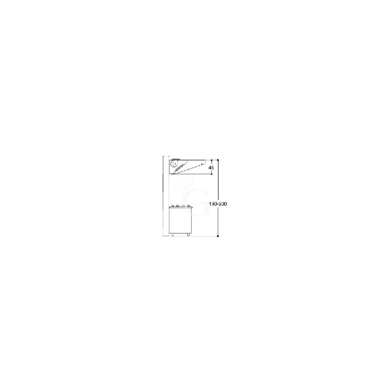Wandhaube ohne Motor, B 1200 mm x T 700 mm x H 450 mm