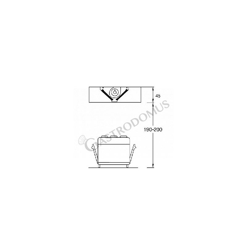 Deckenhaube mit Motor, B 2600 mm x T 1500 mm x H 450 mm