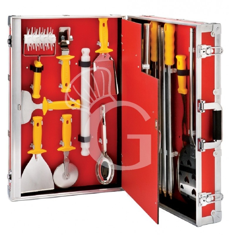 Professionelles Pizzabäcker- Set mit Koffer, 14-teilig
