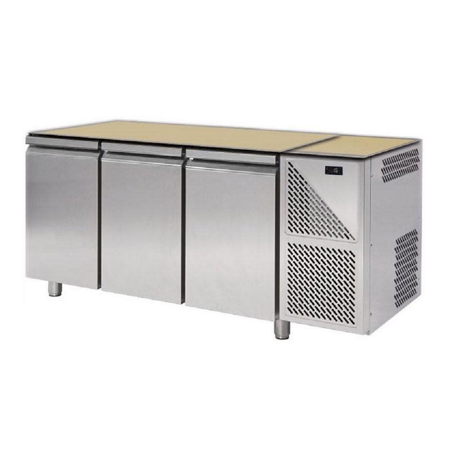 Kühltisch ohne Platte 3 Türen Tiefe 700 mm 0°C/10°C