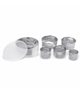 Ausstecher 8-teiliges Set, rund, gewellt