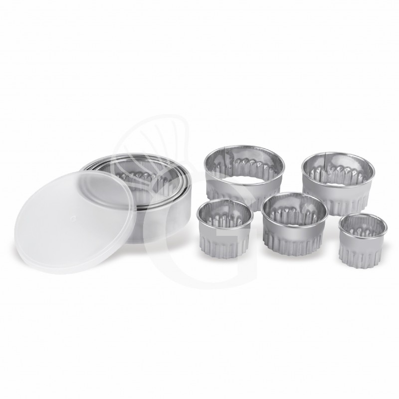 Ausstecher 8-teiliges Set, rund, gewellt Ausstecher 8-teiliges Set, rund, gewellt