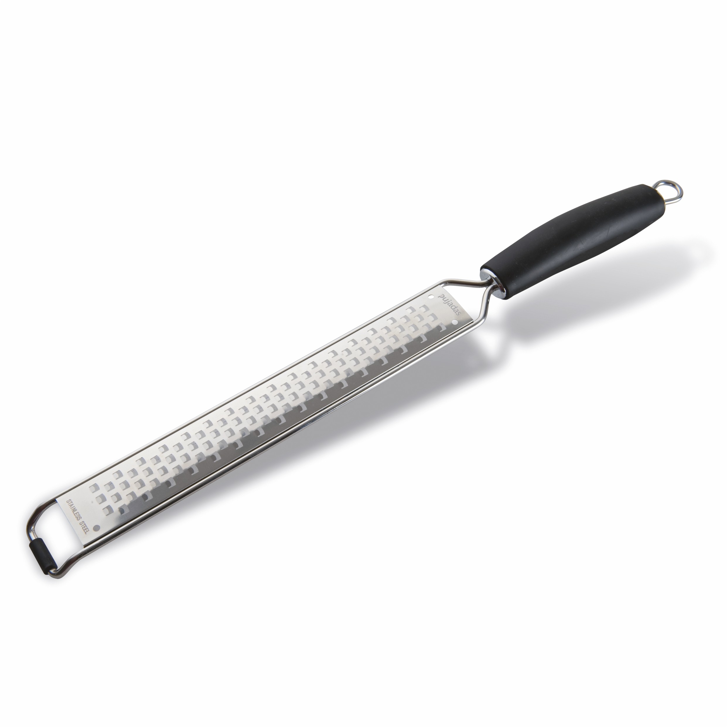 Handreibe, mittel, Edelstahl, mit Griff, L. 395 mm