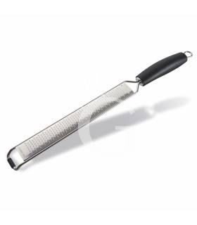 Handreibe, fein, Edelstahl, mit Griff, L. 395 mm