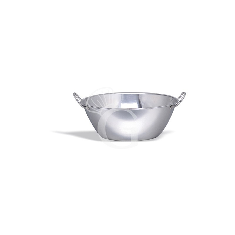 Edelstahlschüssel (2 Liter), flacher Boden, Ø 200 mm, H 110 mm