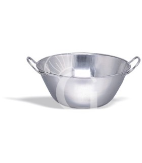 Edelstahlschüssel (3,5 Liter), gewölbter Boden, Ø 250 mm, H 115 mm