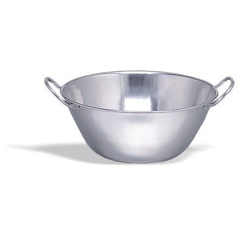 Edelstahlschüssel (3,5 Liter), gewölbter Boden, Ø 250 mm, H 115 mm