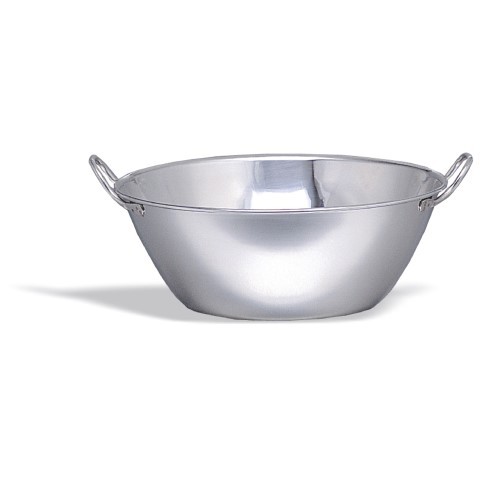 Edelstahlschüssel (8 Liter), flacher Boden, Ø 350 mm, H 145 mm