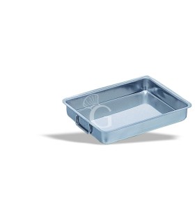 Brat- und Auflaufform, Edelstahl, 2 Griffe, B 430 mm x T 300 mm x H 65 mm