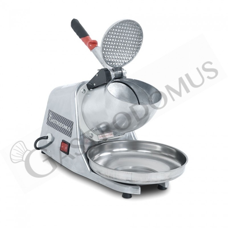 Professioneller Einphasen-Eiscrusher mit einer Kapazität von 65 Kg/h und einer Leistung von 0,3 Kw