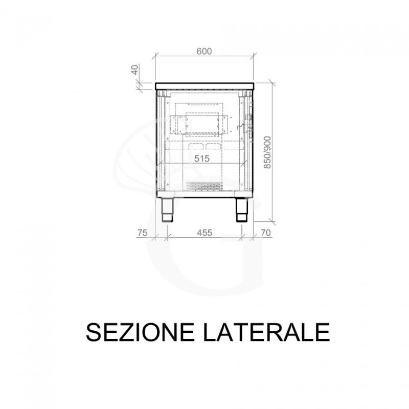 Beheizte durchreichetisch aus Edelstahl mit Schiebetüren B 1000 mm x T 600 mm x H 850 mm