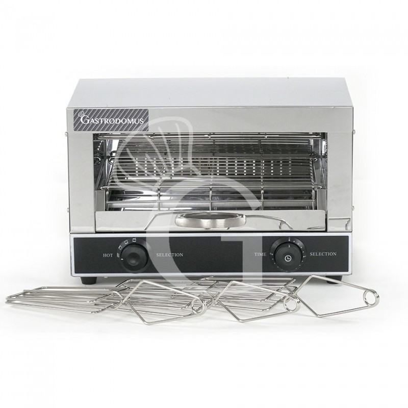 Professioneller Einphasen-Toaster, L 400 mm x P 300 mm x H 290 mm, 1700 W Leistung mit 3 Zangen und Zeitschaltuhr