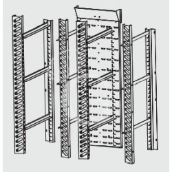 Bausatz für 1400 LT-Kühlmöbel zur Aufnahme von 10 Tabletts 600 x 400 mm mit Kanalisierung