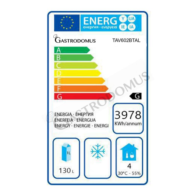 Tiefkühltisch, 2-türig, Aufkantung, Tiefe 600 mm,  -18°C/-22°C, Motor auf der linken Seite, Energieklasse G