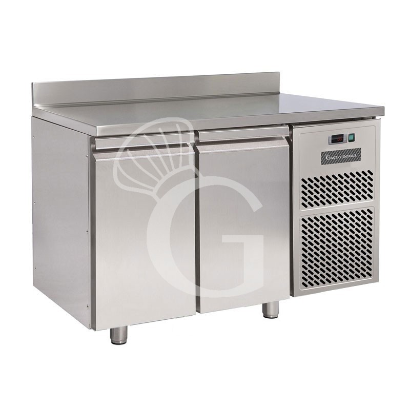 Kühltisch, 2 Türen, Aufkantung, Tiefe 600 mm,Temperatur 0°C/+10°C, Energieklasse C