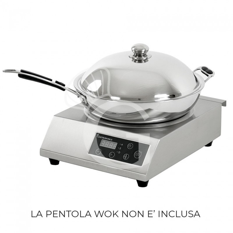 Induktionswok / Wok-Induktionskochplatte, 1 Kochzone, B 340 mm x T 440 mm x H 125 mm, 3500 W