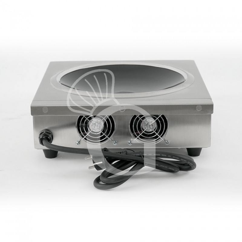 Induktionswok / Wok-Induktionskochplatte, 1 Kochzone, B 340 mm x T 440 mm x H 125 mm, 3500 W