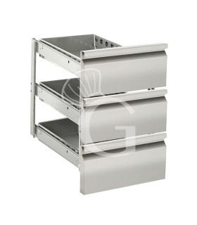 Ergänzungsset mit 3 Schubladen, für Kühltische