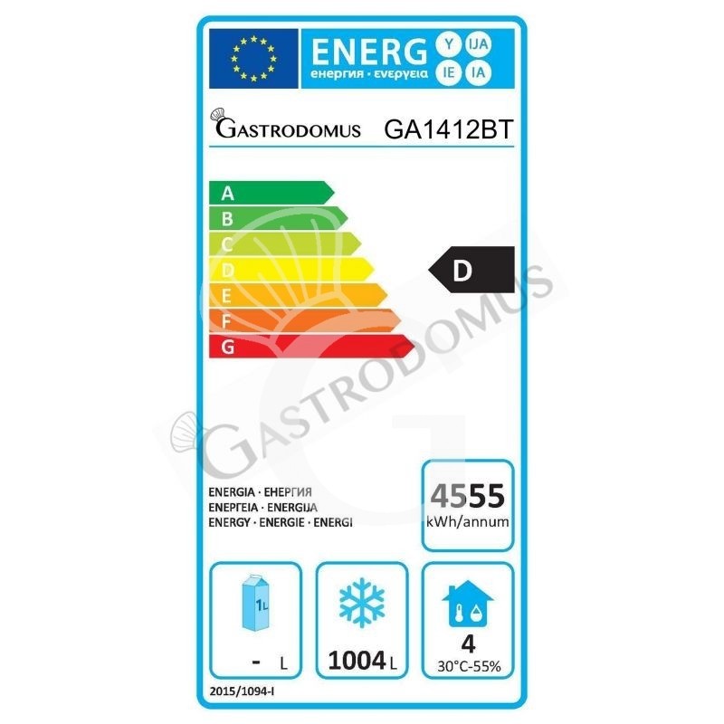 Tiefkühlschrank (1333 L), Umluftkühlung, 2 Türen, -18°C/-22°C, Energieklasse D