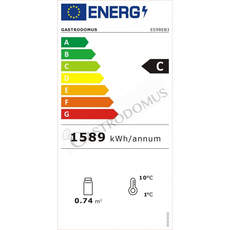 Weiße Getränke-Kühlvitrine (98 L), Umluftkühlung, Temperatur 0°C/+12°C, Display, Energieklasse C