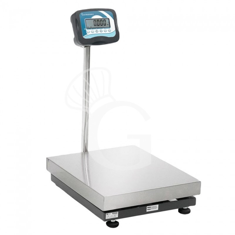Industriewaage /Plattformwaage, Hochanzeige, einzellig, Tragkraft 30 kg,  Präzision auf bis 5 g, B 450 mm x T 350 mm x H 640 mm