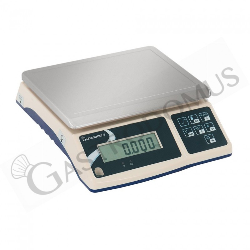 Kontrollwaage aus ABS, mit LCD-Display, Tragkraft: 30 kg, Präzision auf bis zu 1 g, B 370 mm x T 330 mm x H 140 mm