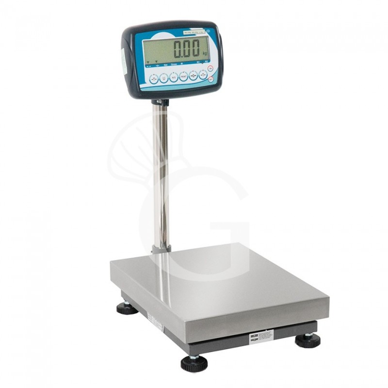 Industriewaage /Plattformwaage, Hochanzeige, einzellig, Tragkraft 30 kg,  Präzision auf bis 10 g, B 450 mm x T 350 mm x H 670 mm