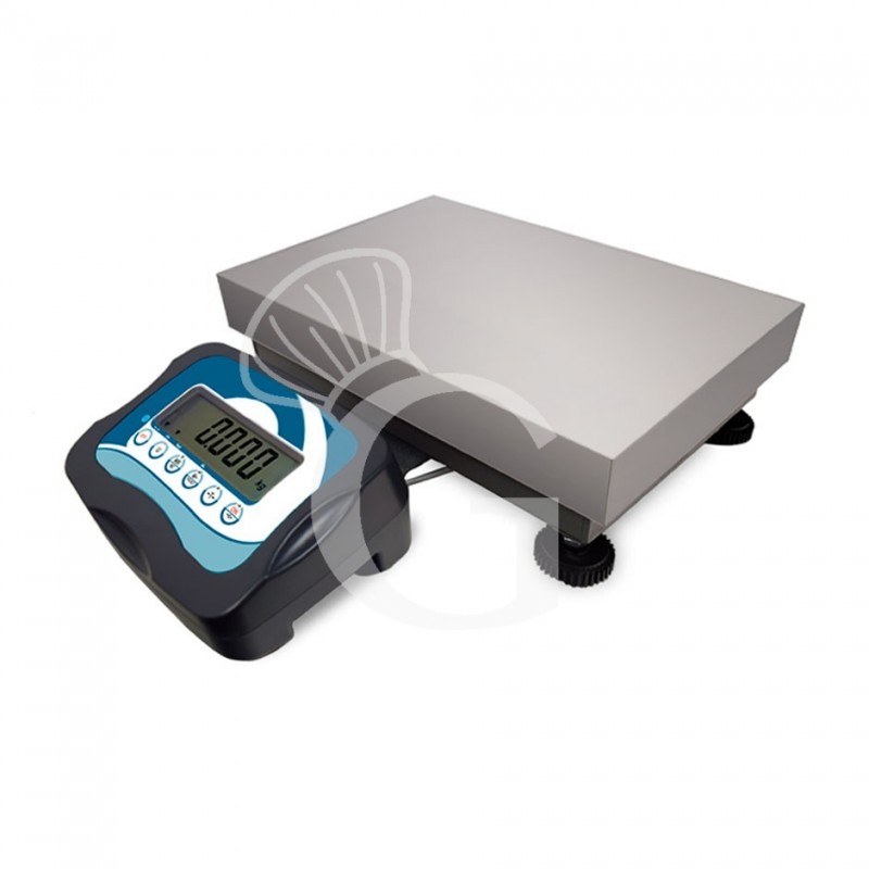 Plattformwaage, Tragkraft 30 kg,  Präzision auf bis zu 5 g, B 400  mm x T 500 mm x H 120 mm