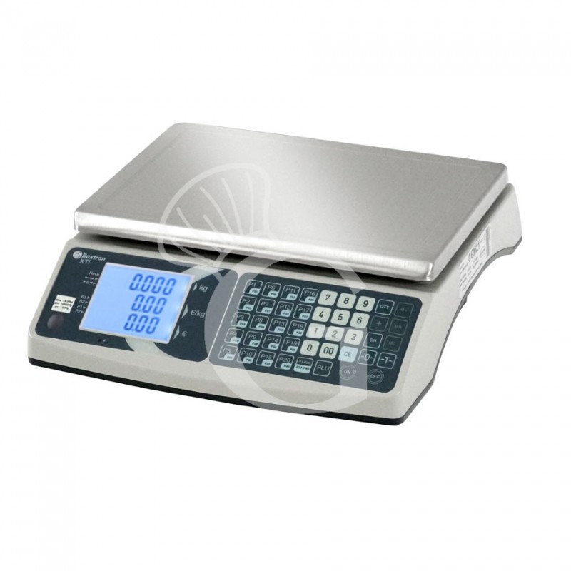 Geeichte Ladenwaage / Marktwaage ohne Hochanzeige,  Tragkraft 30 kg, Präzision auf bis 5/10 g,  B 330 mm x T 345 mm x H 117 mm
