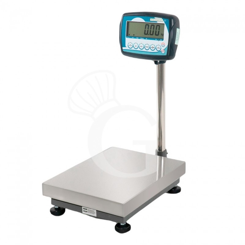 Industriewaage /Plattformwaage, Hochanzeige, einzellig, Tragkraft 30 kg,  Präzision auf bis 10 g, B 450 mm x T 350 mm x H 670 mm