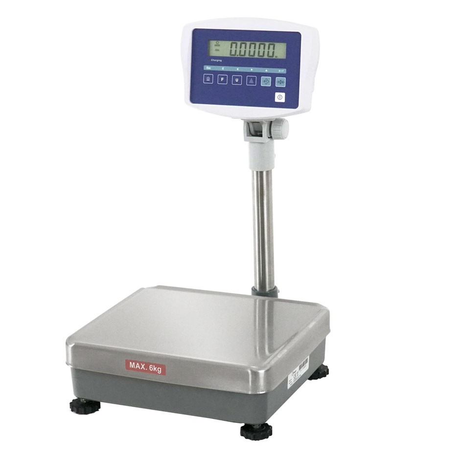 Industriewaage / Plattformwaage, Hochanzeige, einzellig, Tragkraft 60 kg, Präzision auf bis 5 g, B 360 x T 320 x H 600 mm