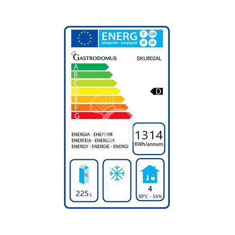 Kühltisch, 2-türig, Tiefe 800 mm, 0°C/+10°C, Motor auf der linken Seite, Aufkantung, Energieklasse D