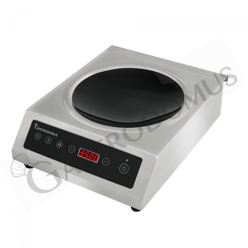 Induktionswok / Wok-Induktionskochplatte, 1 Kochzone, B 340 mm x T 445 mm x H 130 mm, 3500 W