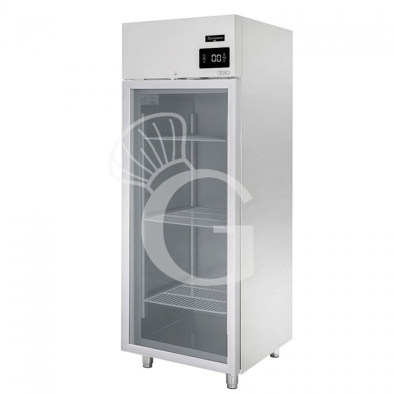 Kühlschrank (700 Liter), Edelstahl, Umluftkühlung, Glastür, Temperatur -2°C /+10°C Kühlschrank (700 Liter), Edelstahl, Umluftkühlung, Glastür, Temperatur -2°C /+10°C