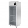 Kühlschrank (700 Liter), Edelstahl, Umluftkühlung, Glastür, Temperatur -2°C /+10°C